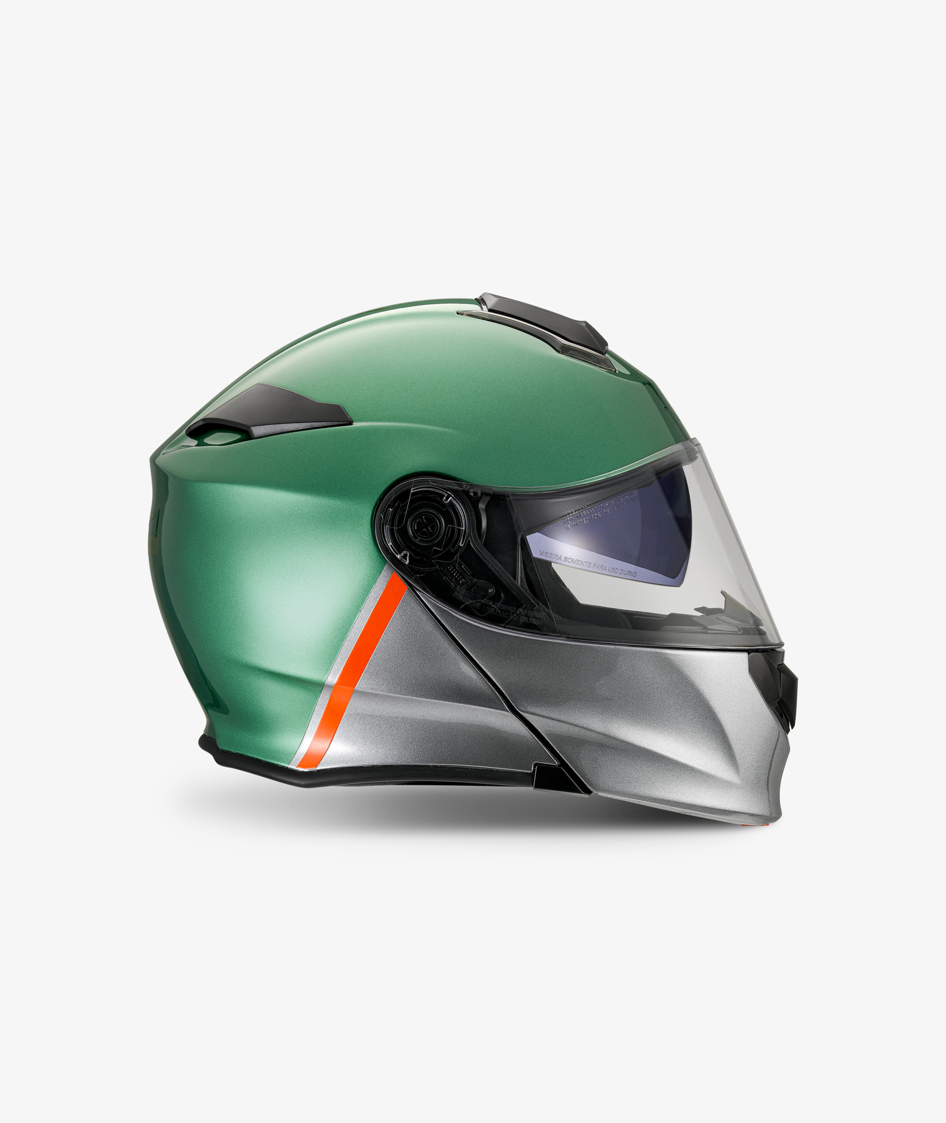 Casco Moto Guzzi "Modular BT" verde con Bluetooth