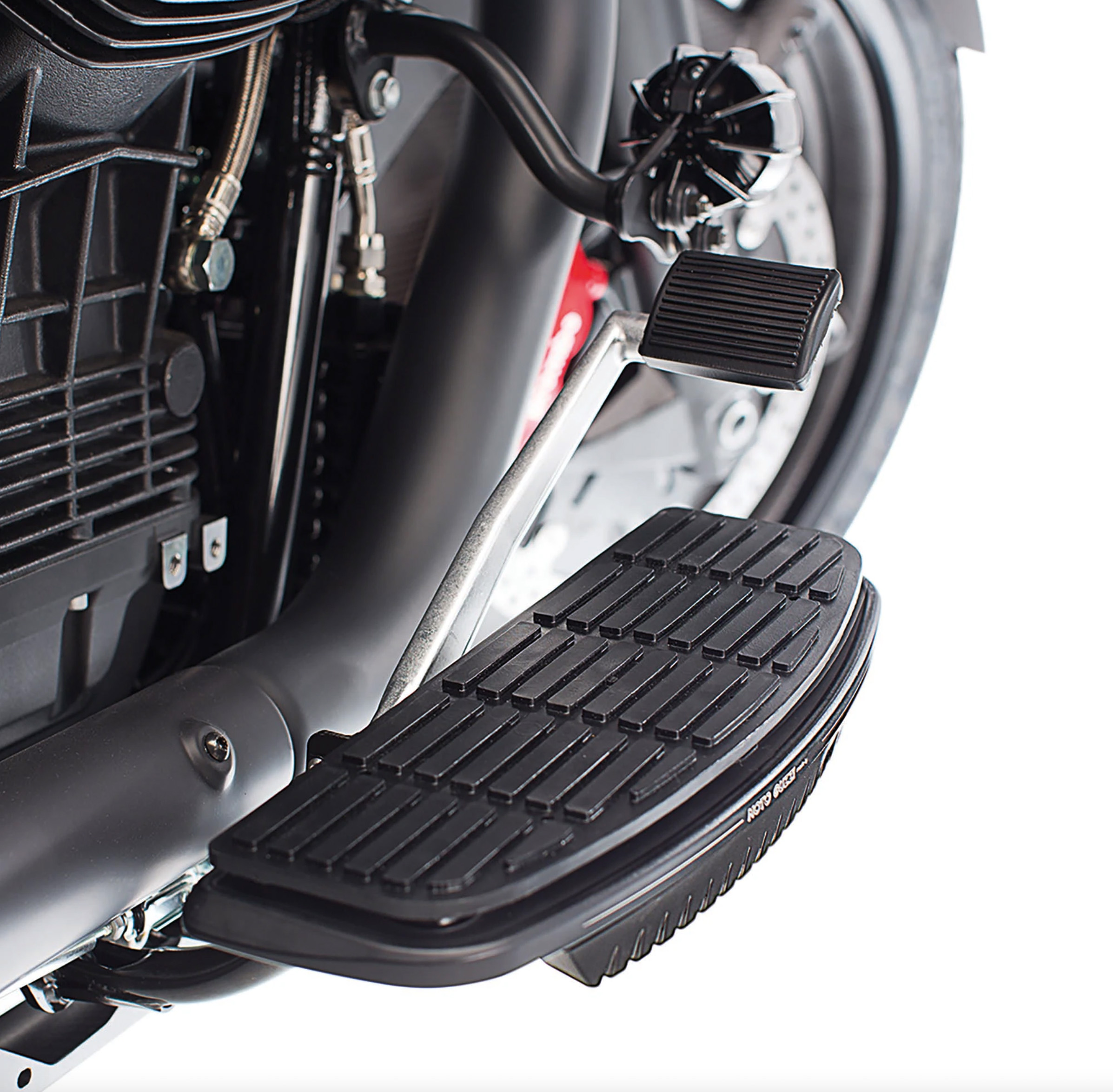 Carenado del estribo, aluminio, negro para Moto Guzzi MGX 21/ Audace