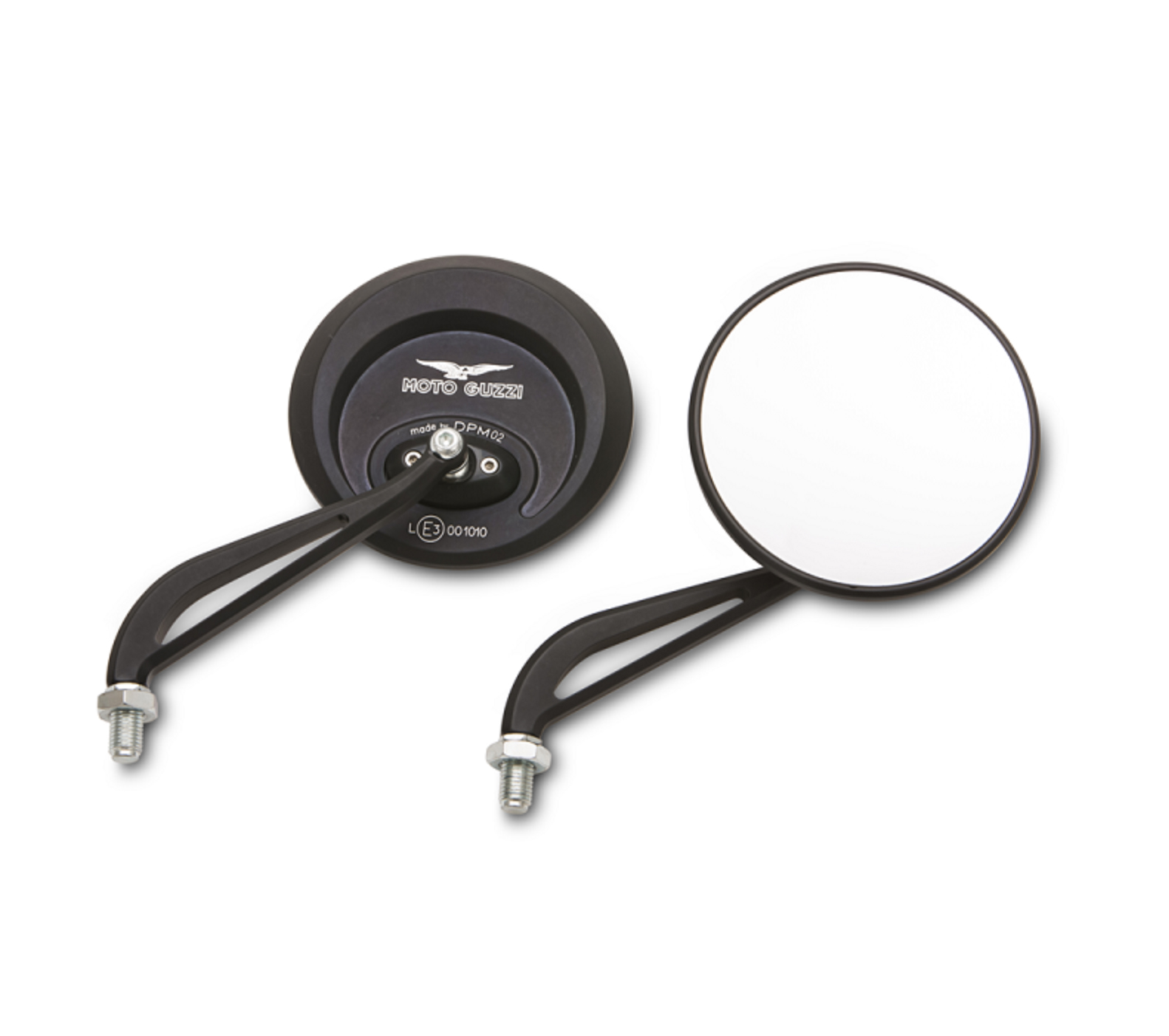 Espejo, aluminio, negro, oscuro para Moto Guzzi Audace