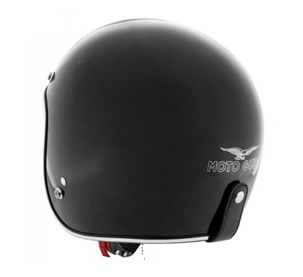 Moto Guzzi Jet Helmet Metalflank Casco negro