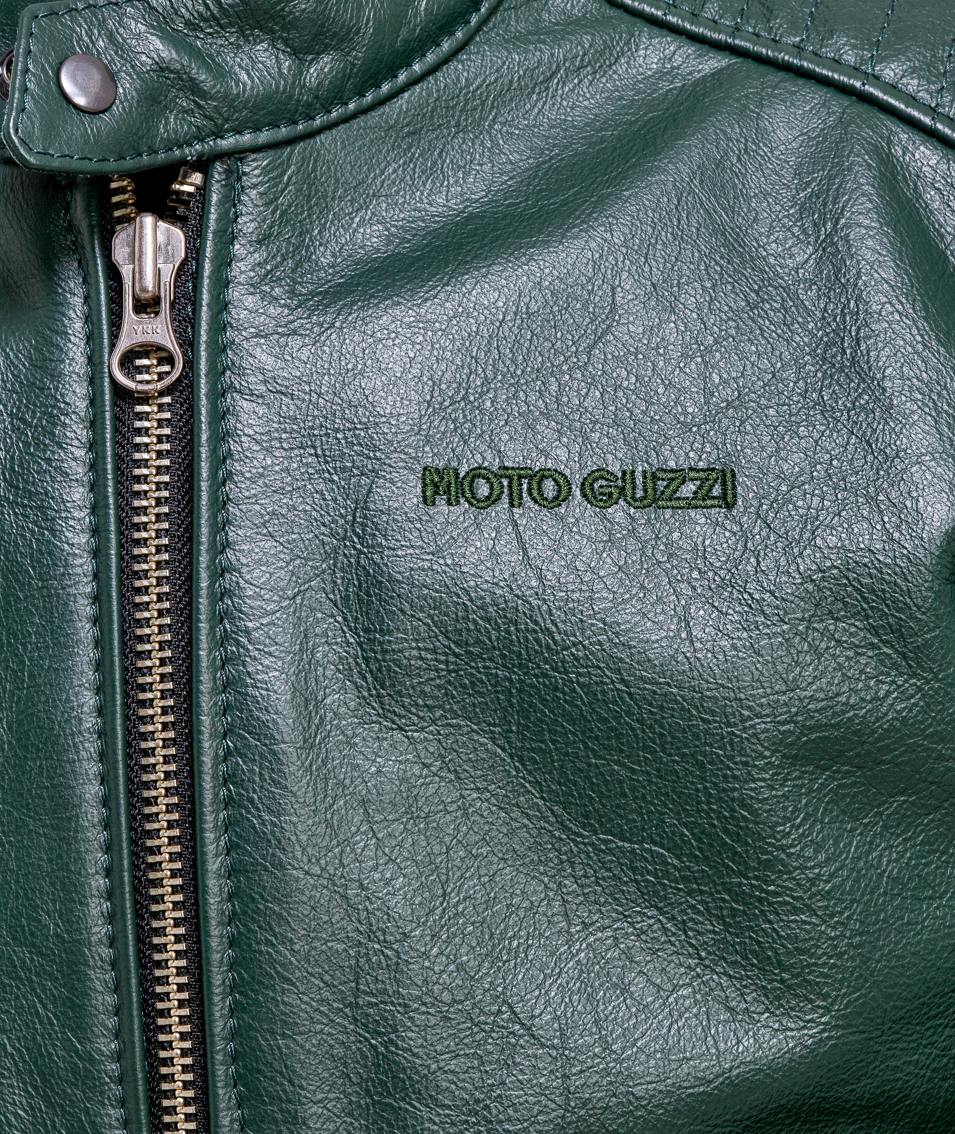 Moto Guzzi chaqueta de cuero verde incl. protectores