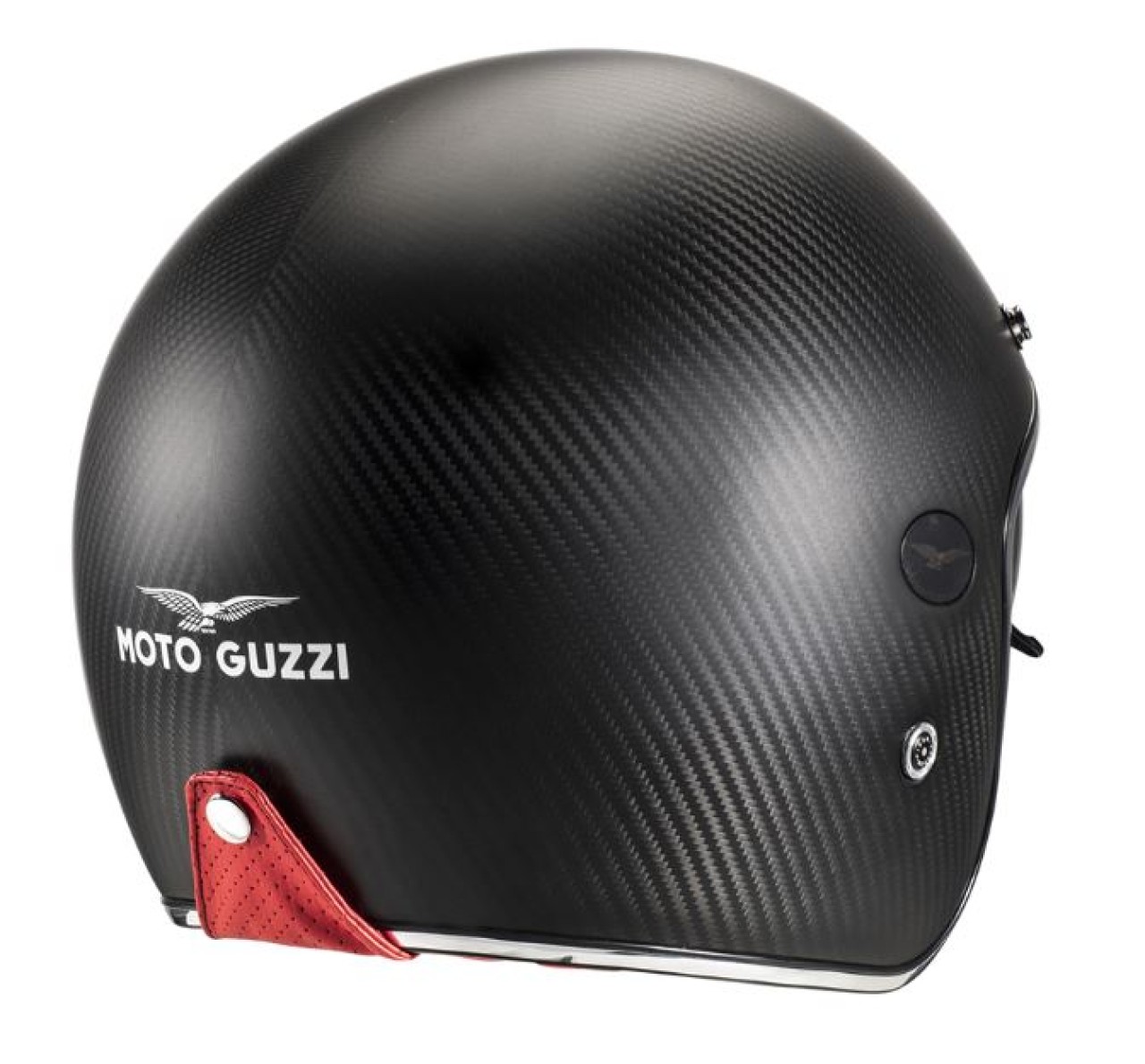 Moto Guzzi jet casco carbono negro / rojo