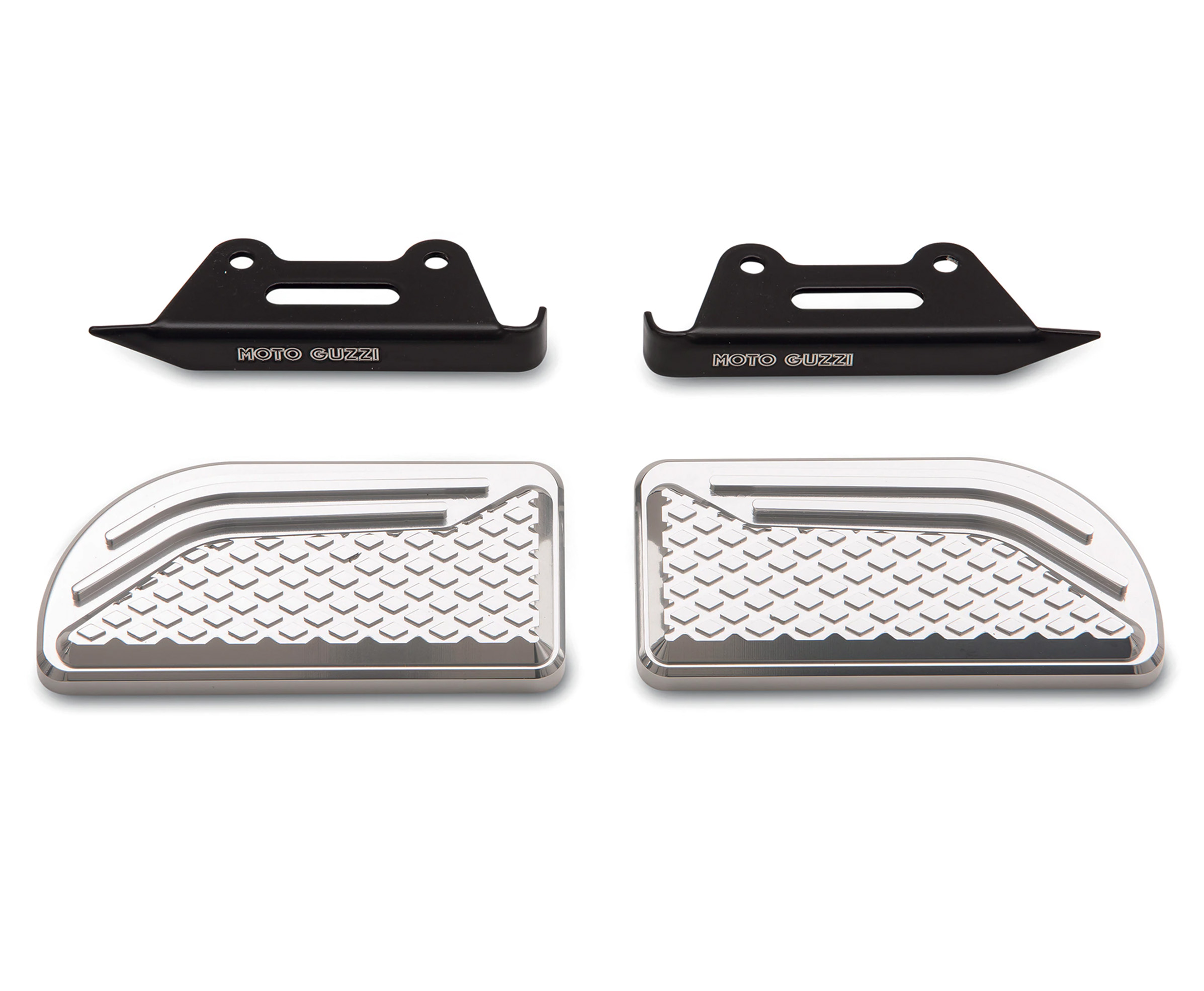 Soportes de reposapiés originales, de aluminio para Moto Guzzi Audace