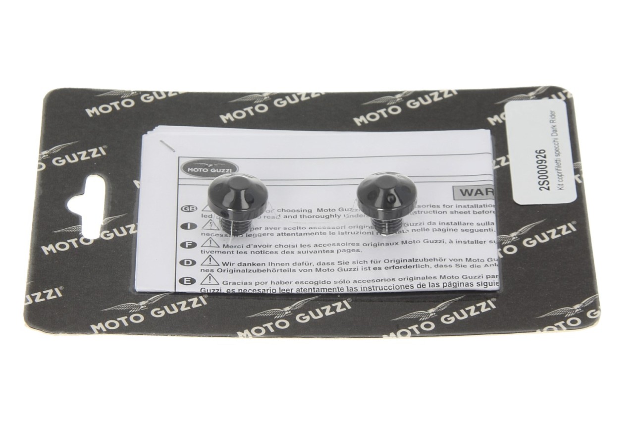 Tapa negra para soporte de espejo para Moto Guzzi V7 III/ V9 Bobber/ V9 Roamer / V7 850
