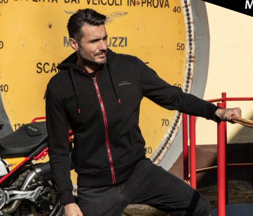 Moto Guzzi Chaqueta Sudadera V85 TT Algodón Negro