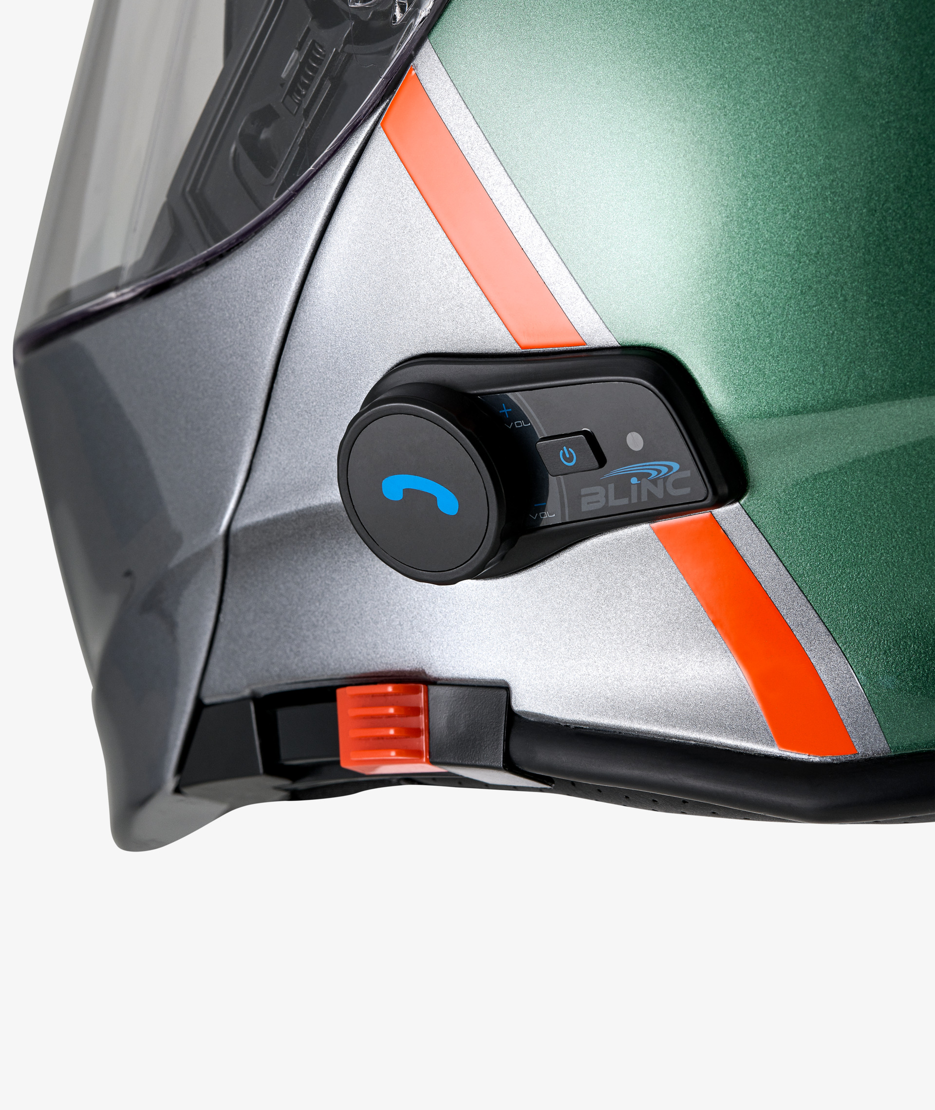 Casco Moto Guzzi "Modular BT" verde con Bluetooth