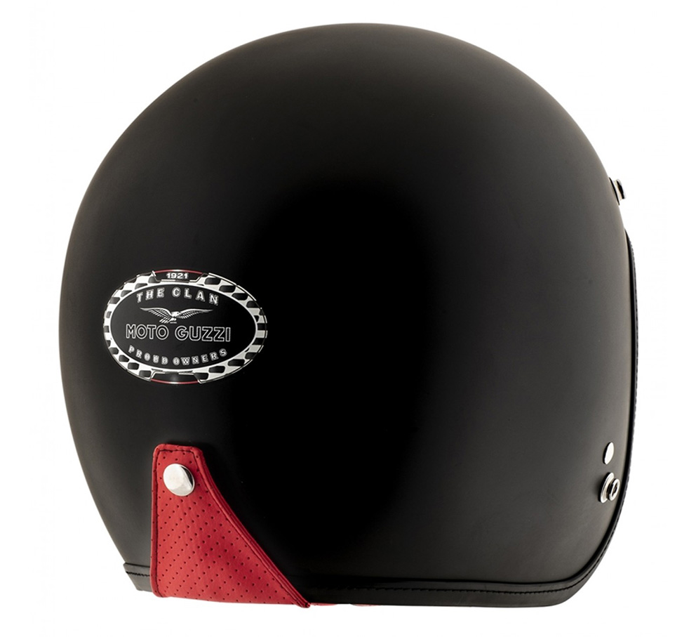 Casco jet Moto Guzzi, The Clan, negro, mate